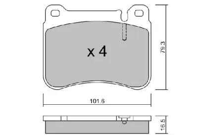 Комплект тормозных колодок, дисковый тормоз AISIN купить